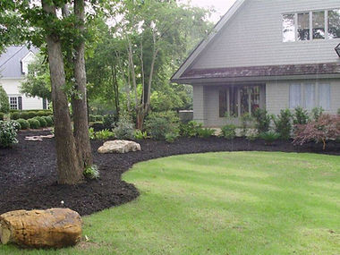 black mulch installed
