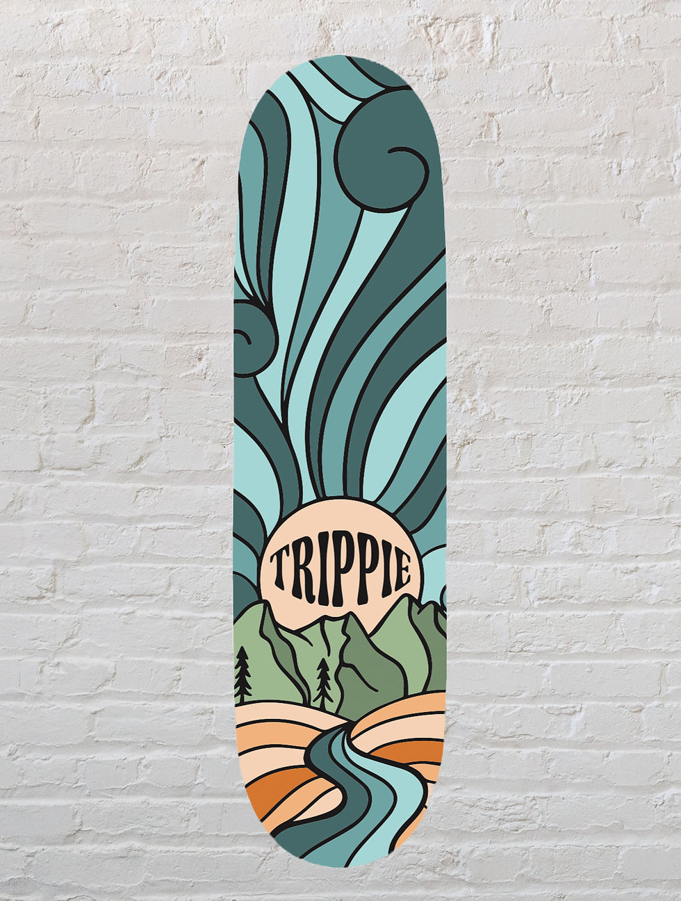 Thumbnail: trippie blue skateboard deck