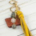 Thumbnail: Lucca Leather Bag Charm- Yellow