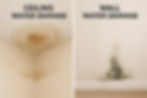 ceiling and wall water damage