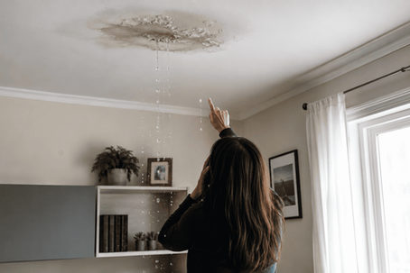 Water damage from ceiling