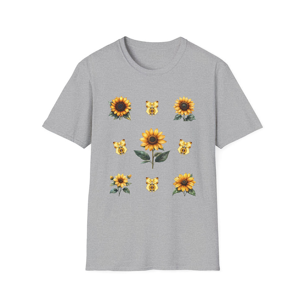 Thumbnail: Yellow Sunflowers Unisex T-Shirt, Softstyle, Spring, Unisex