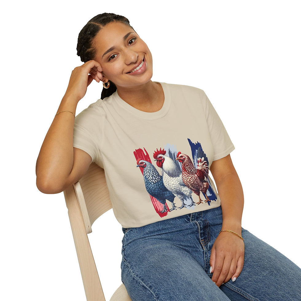 Thumbnail: Chicken Graphic Tee, Farmhouse Style Unisex, Summer Fashion, Vintage Vibe Tee