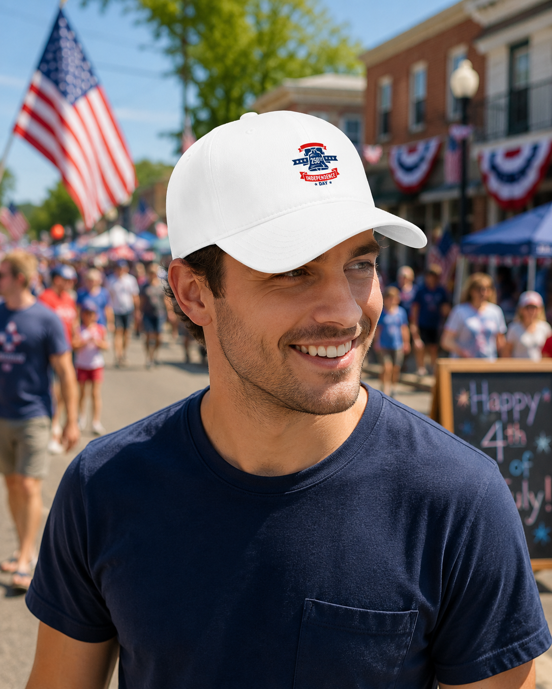 Independence Day 250th Cap — Patriotic Low Profile Baseball Hat