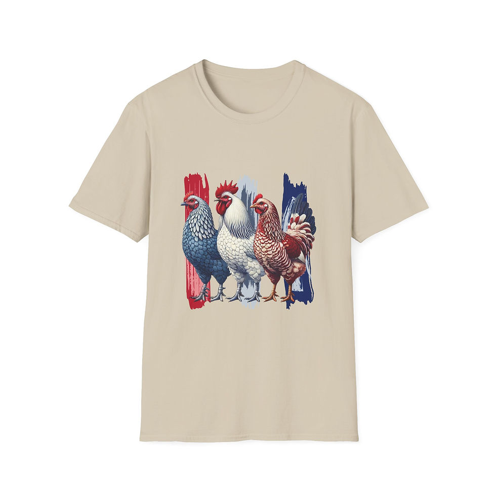 Thumbnail: Chicken Graphic Tee, Farmhouse Style Unisex, Summer Fashion, Vintage Vibe Tee