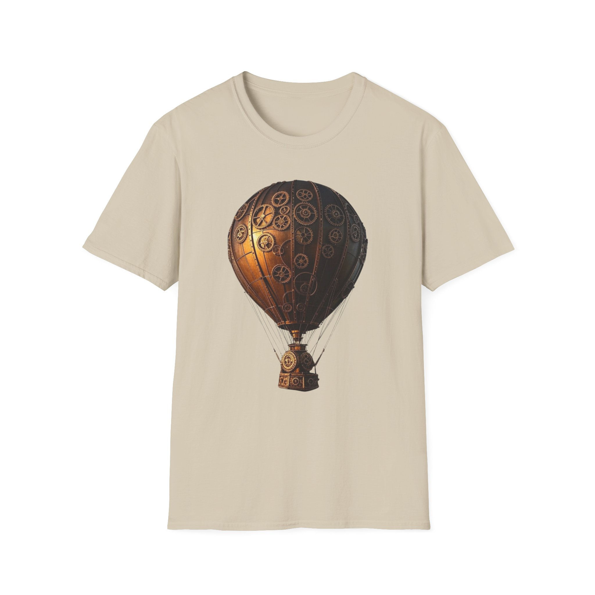 Steampunk Hot Air Balloon T-Shirt, Fantasy Apparel, Unisex, Casual, Geek Culture