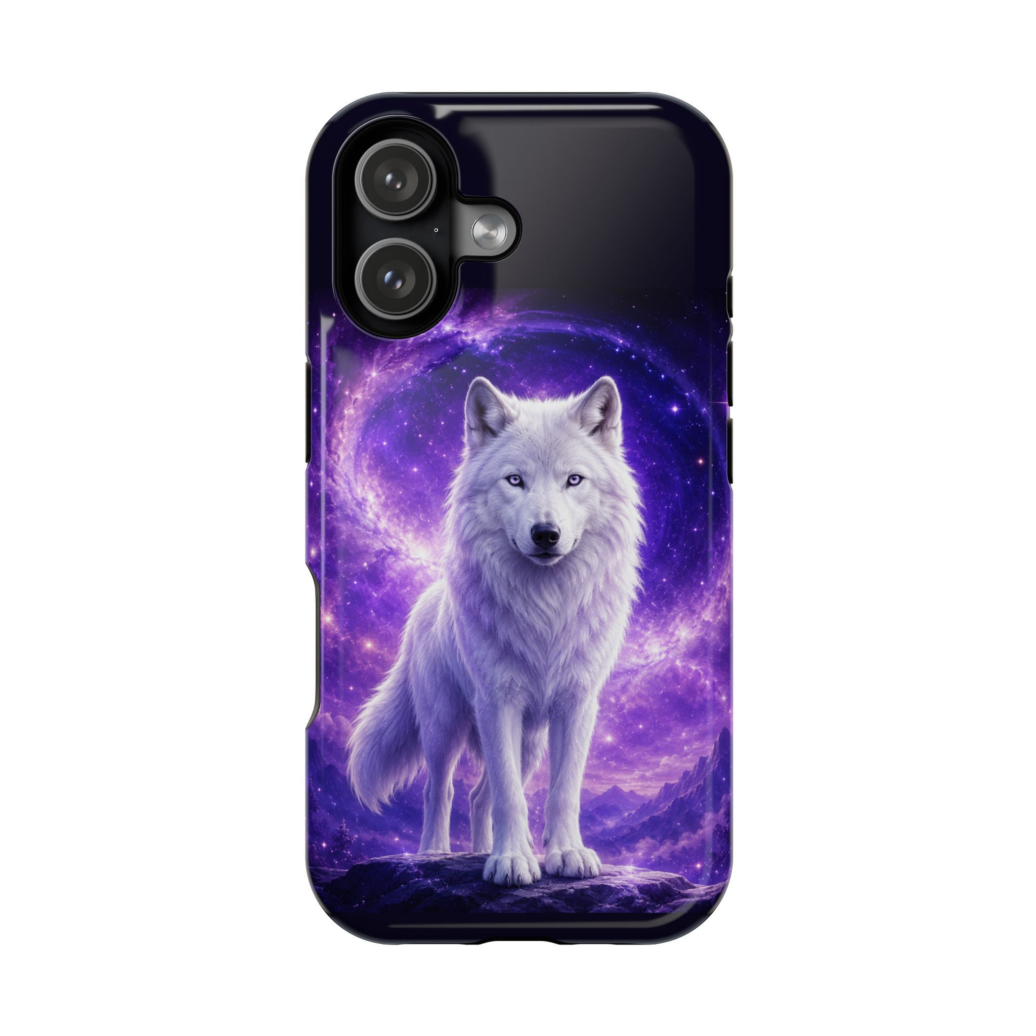 Wolf Galaxy Phone Case — Magnetic Impact-Resistant Protective Cover