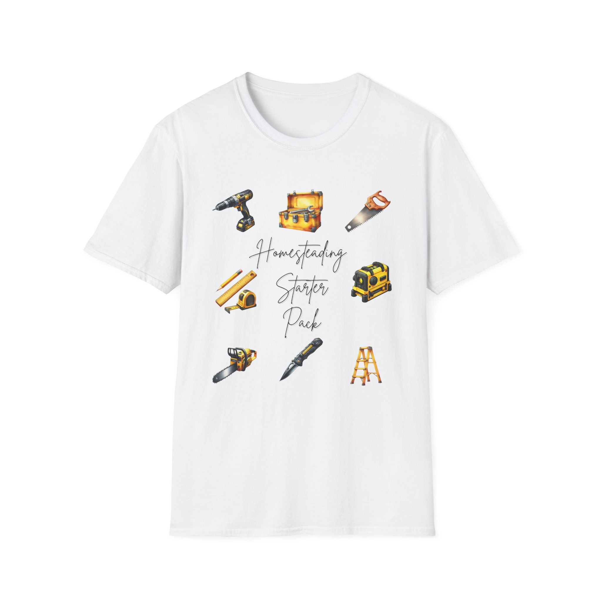 Homesteading Starter Pack, Tools, Unisex T-Shirt, Softstyle