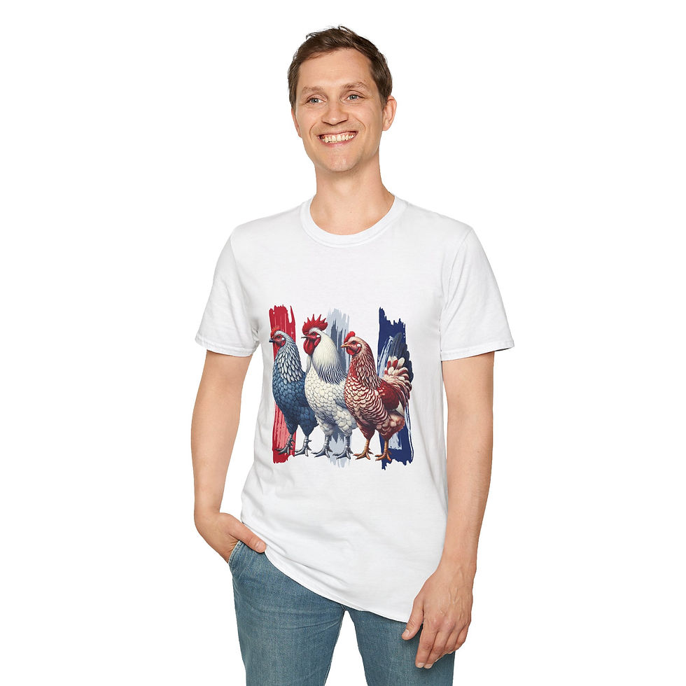 Thumbnail: Chicken Graphic Tee, Farmhouse Style Unisex, Summer Fashion, Vintage Vibe Tee