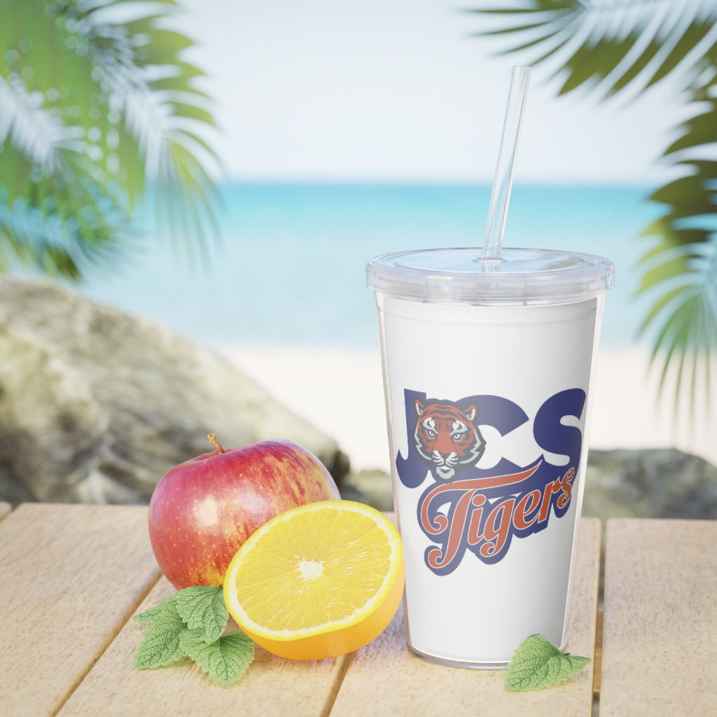 Plastic Tumbler Tigers #2 with Straw