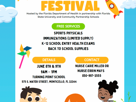 Wellness Festival sponsored by Florida Dept of Health
