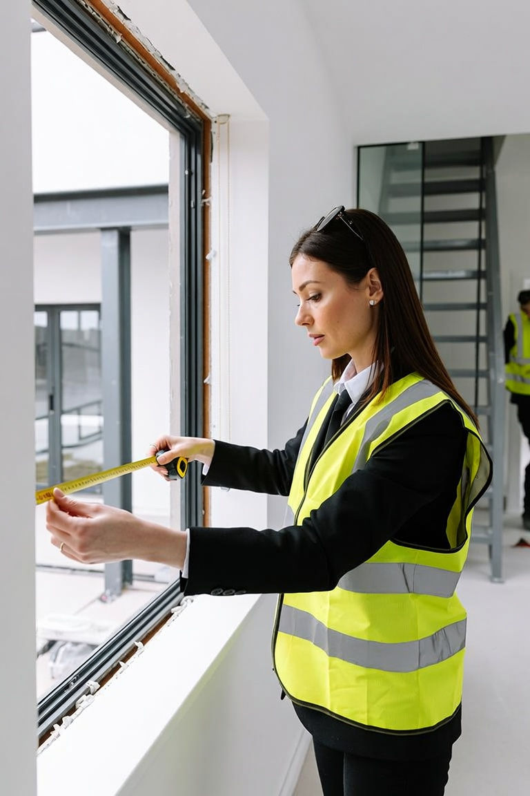 BER assessor carrying out a BER assessment in Dublin with a BER certificate highlighting the new Global Warming Potential (GWP) section, illustrating the relationship between energy efficiency and embodied carbon in Irish homes.