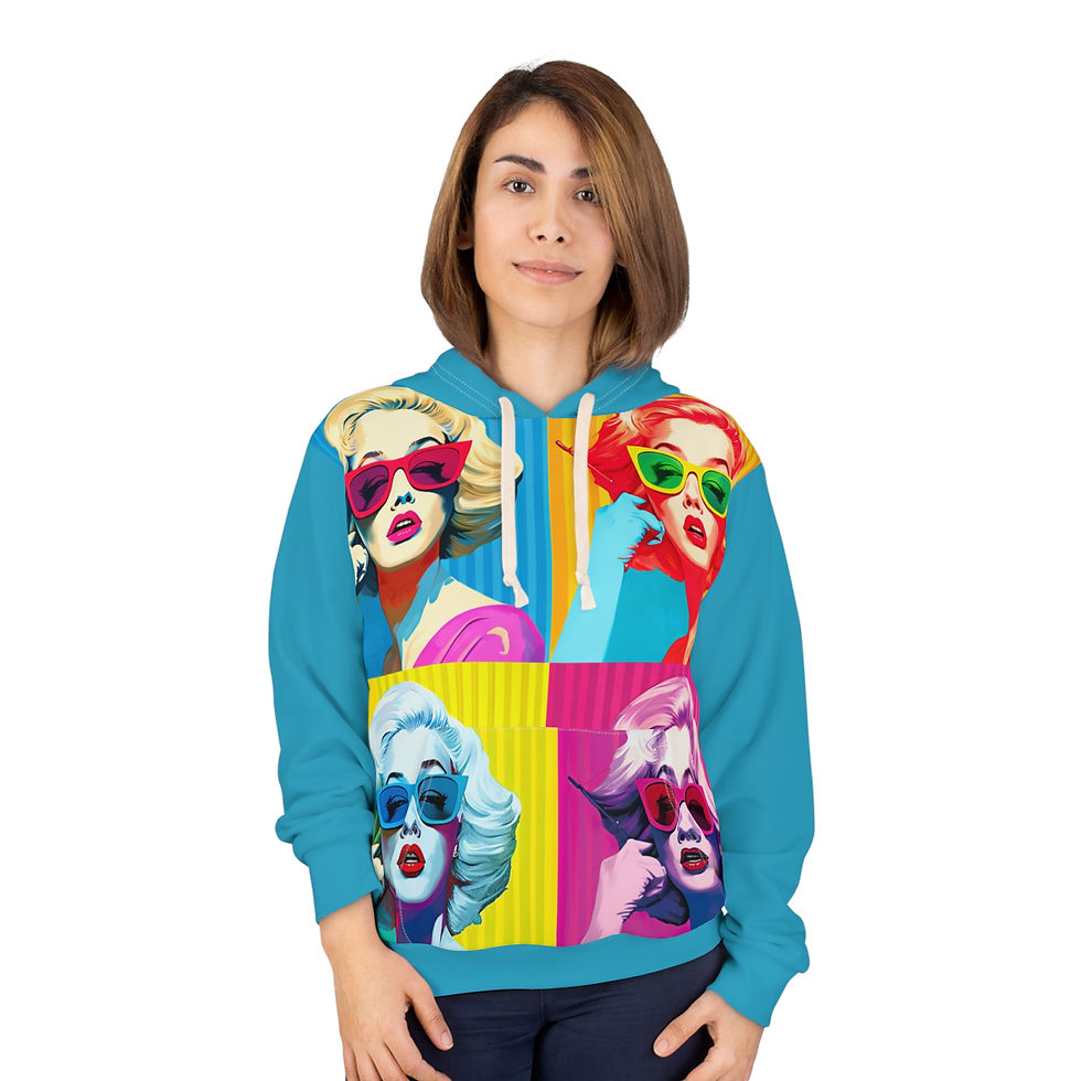 Thumbnail: Pop Art Marilyn Hoodie — Colorful Retro Portrait Pullover