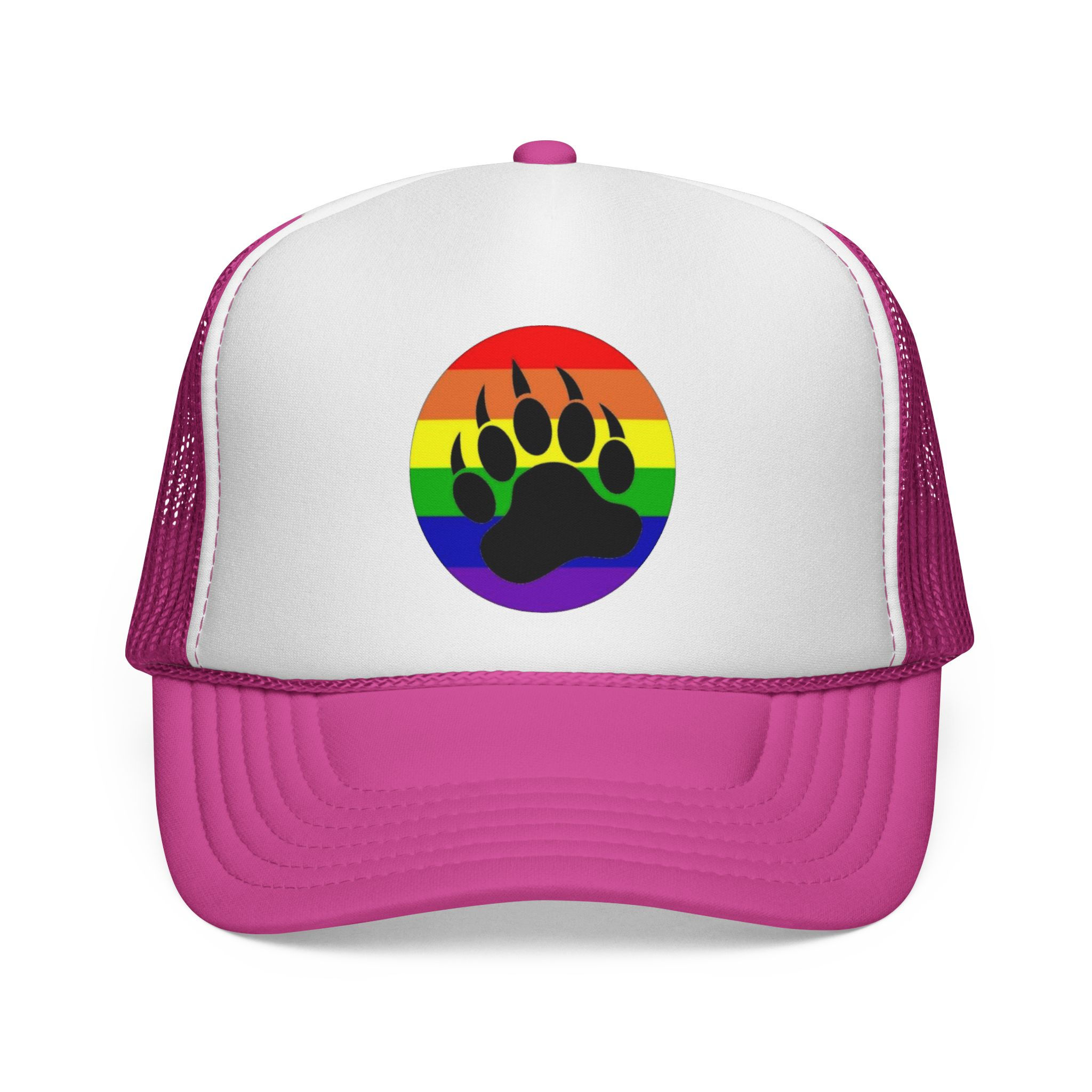Bear Claw Pride Flag Trucker Caps