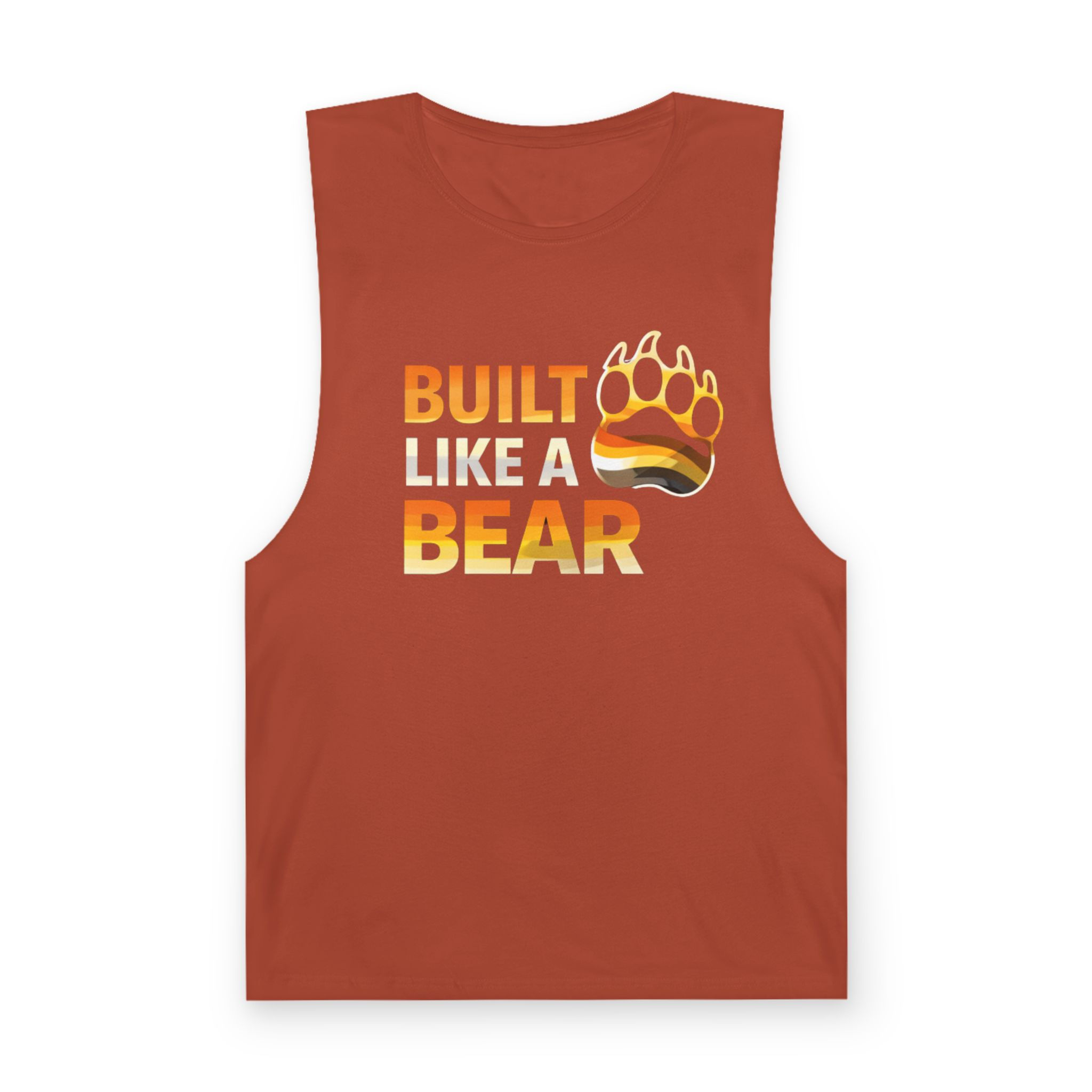 Built Like a Bear Tank Top — Vintage Bear Paw Fitness Graphic Tank