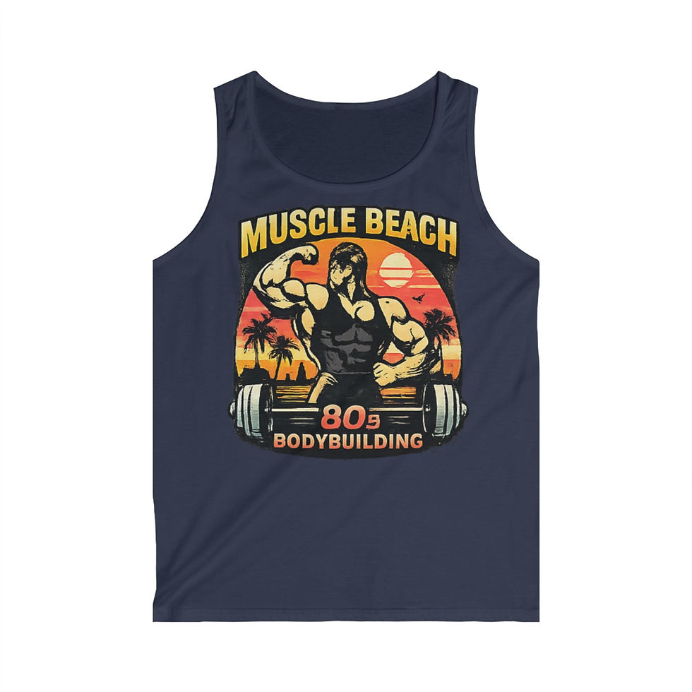 Thumbnail: Muscle Beach Bodybuilding Tank Top — Vintage 80s Sunset Gym Tee