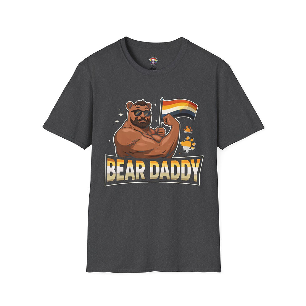 Thumbnail: Bear Daddy T-Shirt — Retro Pride Bear Flag Graphic Tee