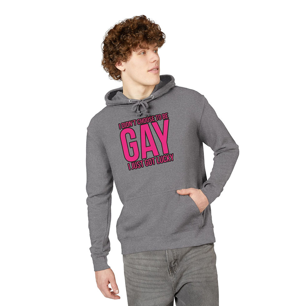 Thumbnail: Gay I Just Got Lucky Hoodie — Pride Graphic Pullover