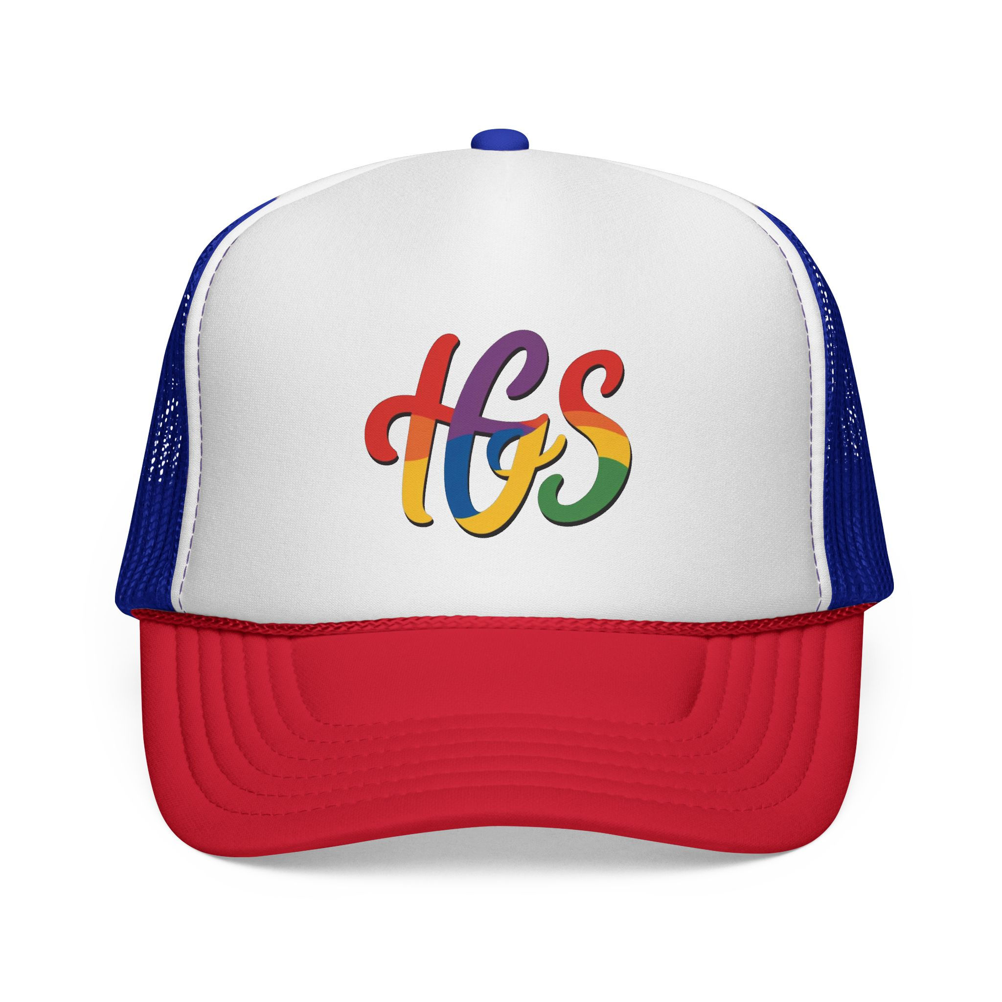 HGS Colorful Rainbow Trucker Cap, Pride Hat