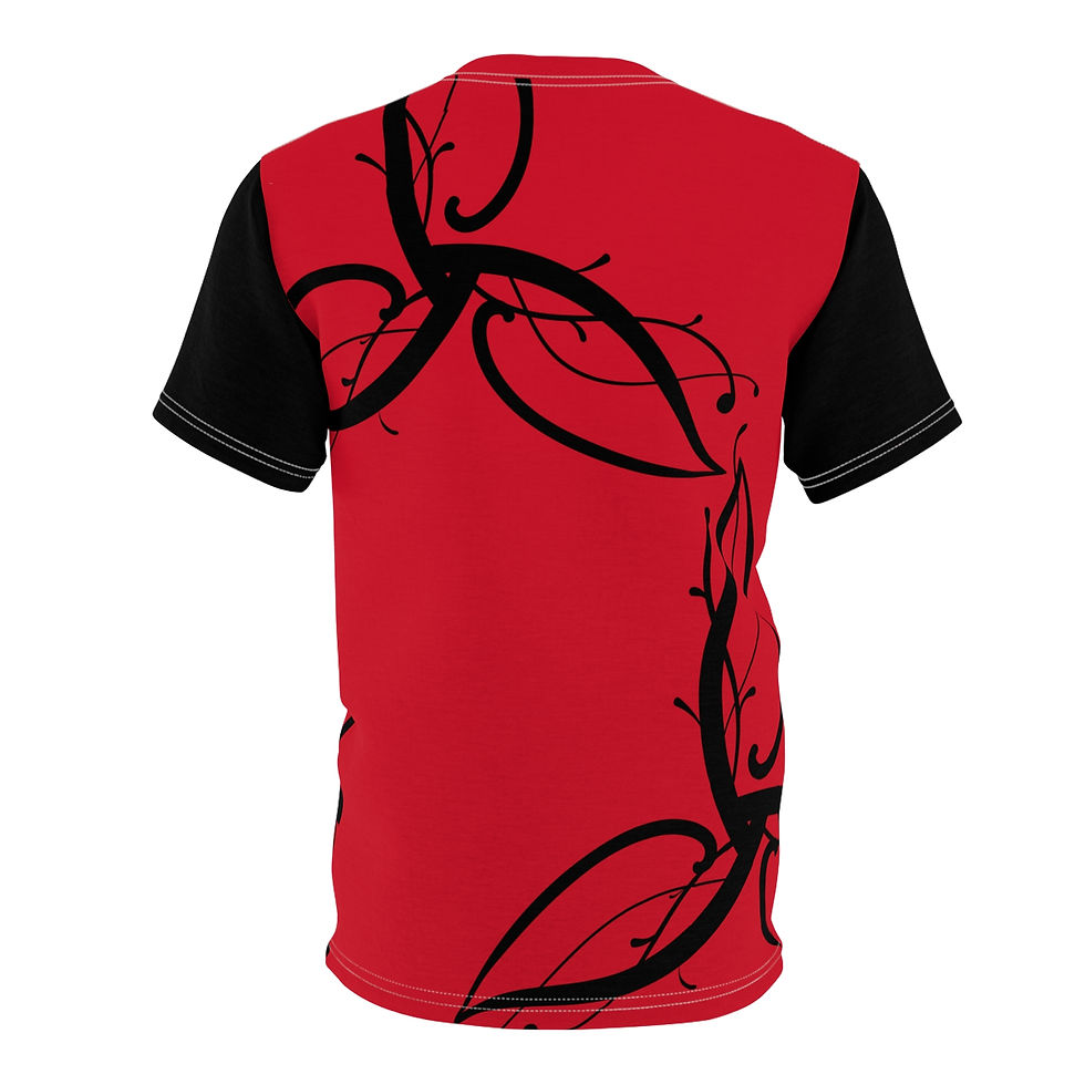 Thumbnail: Red Unisex Botanical Art Tee 