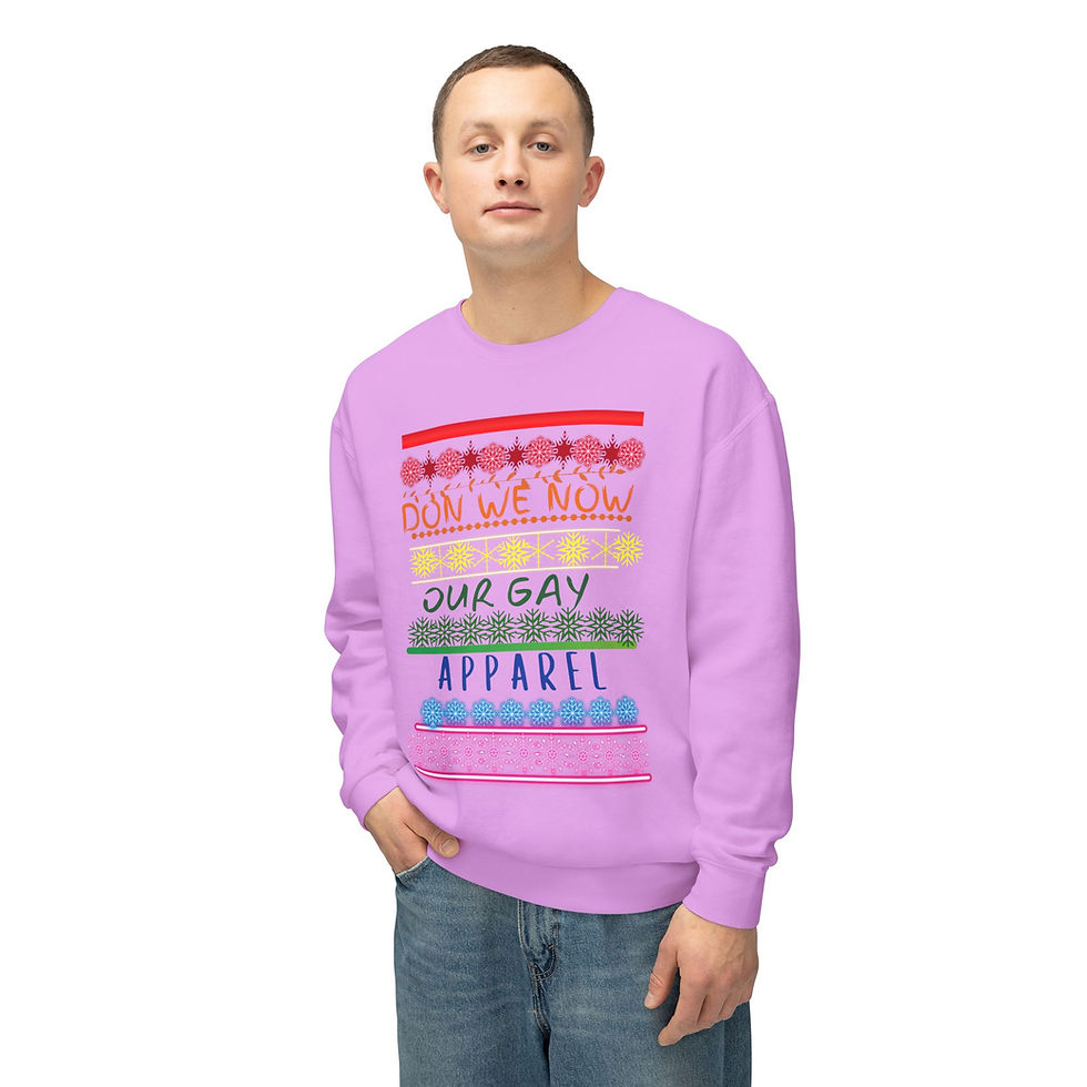 Thumbnail: Don We Now Our Gay Apparel Unisex Lightweight Crewneck