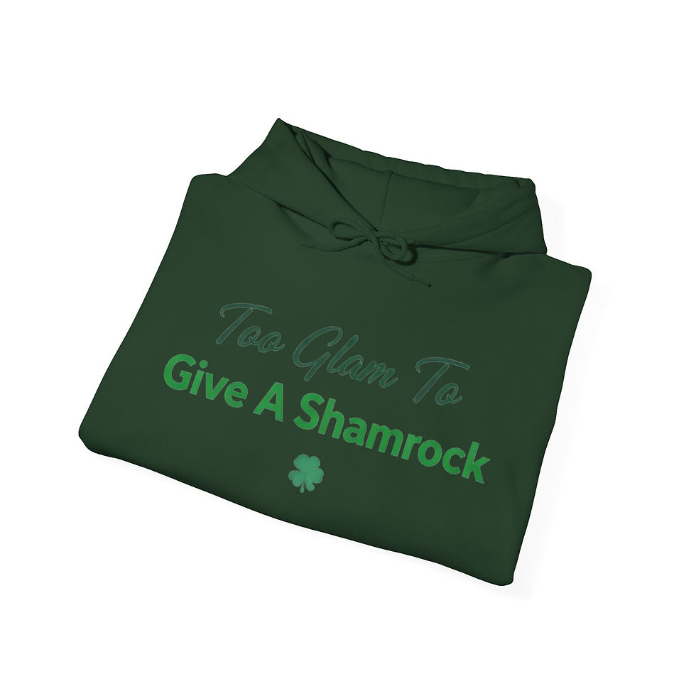 Thumbnail: Too Glam To Give A Shamrock Hoodie 