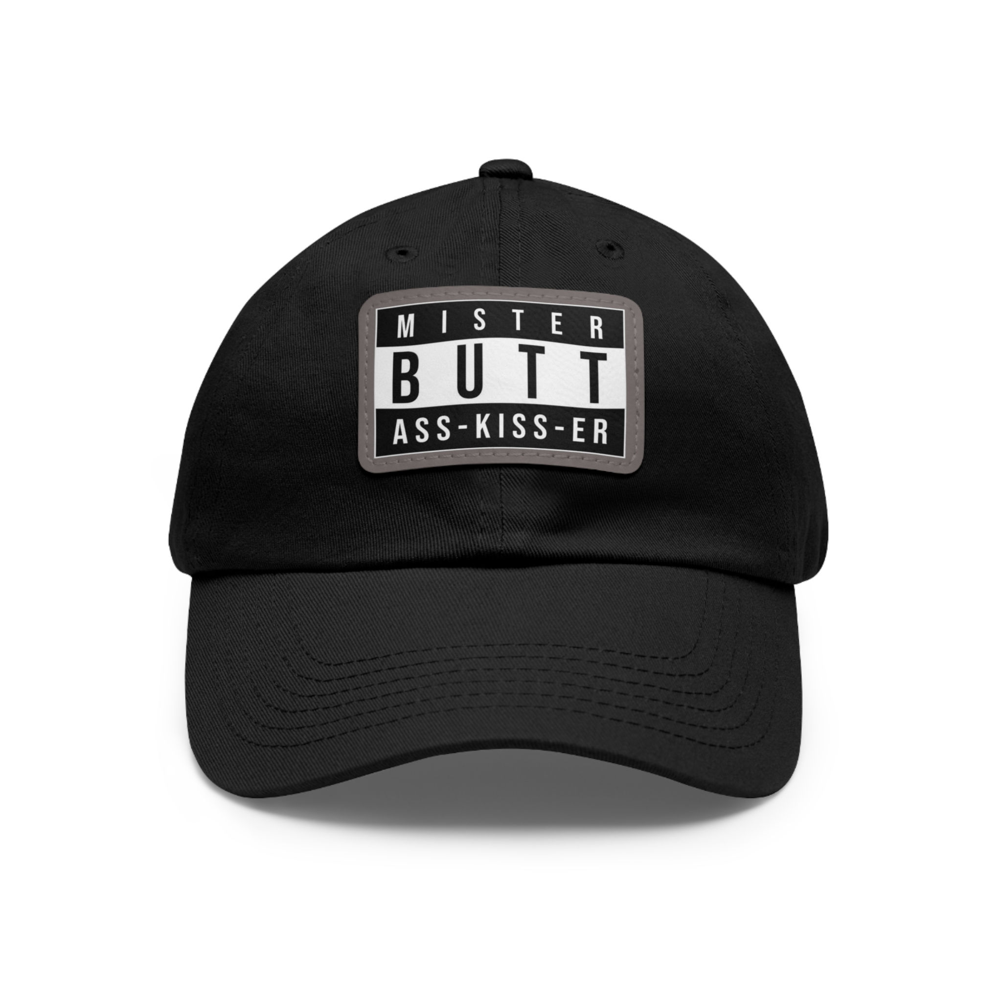 Mister Butt ASs Kiss Hat with Leather Patch (Rectangle)