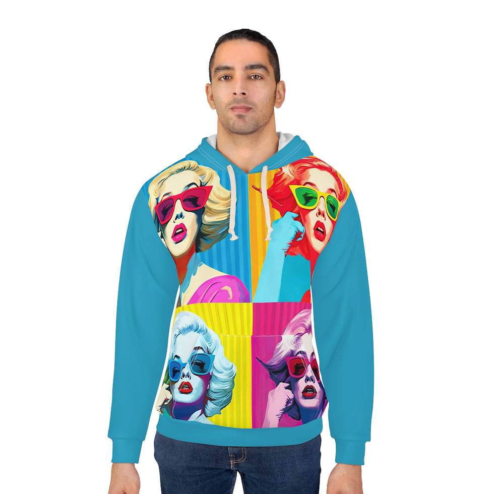 Thumbnail: Pop Art Marilyn Hoodie — Colorful Retro Portrait Pullover