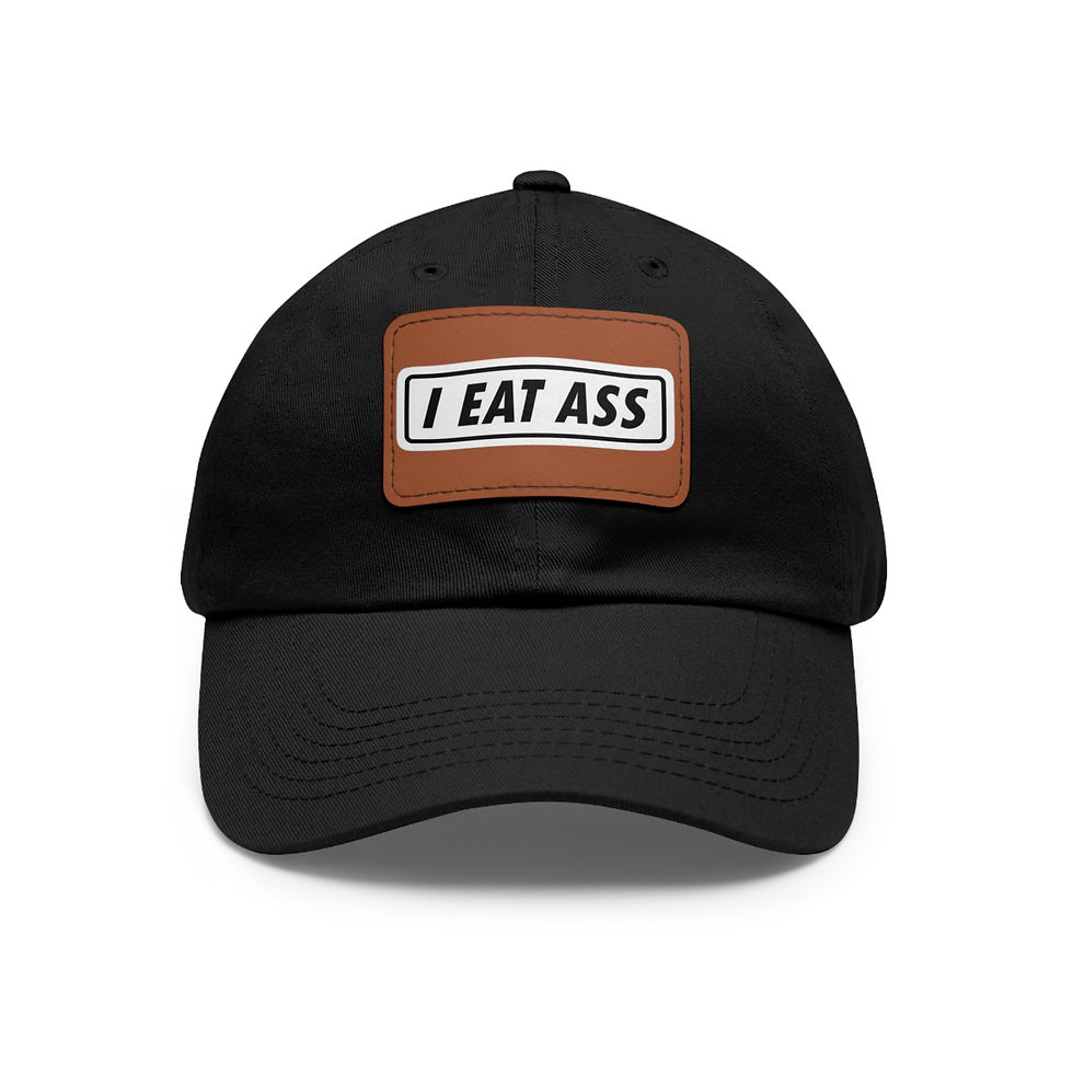 Thumbnail: I Eat Ass Hat Leather Patch (Rectangle) 