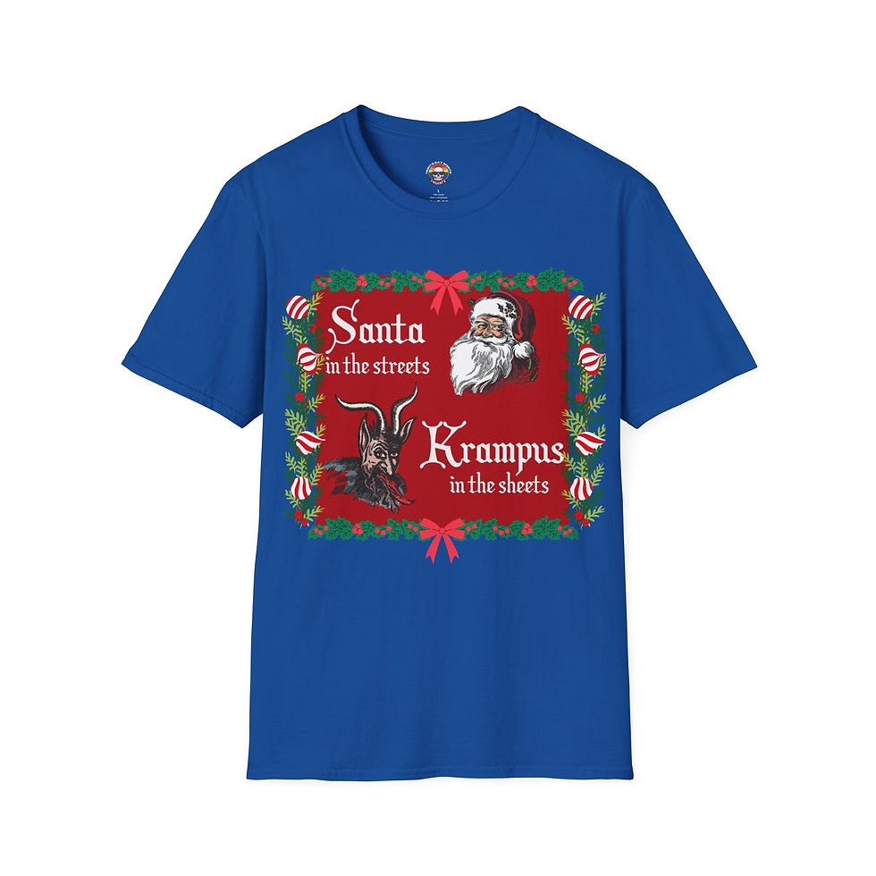 Thumbnail: Santa in the Streets Krampus in the Sheets T-Shirt