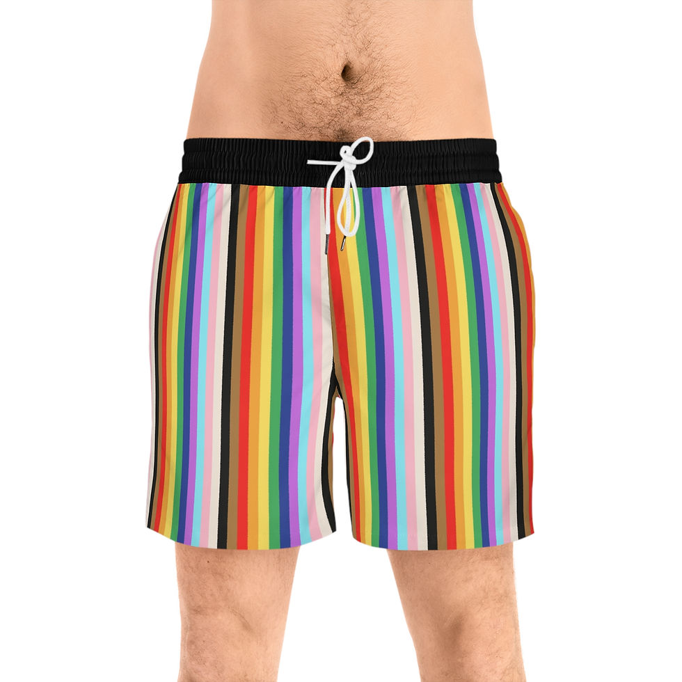Thumbnail: Pride Rainbow Stripe Swim Shorts 