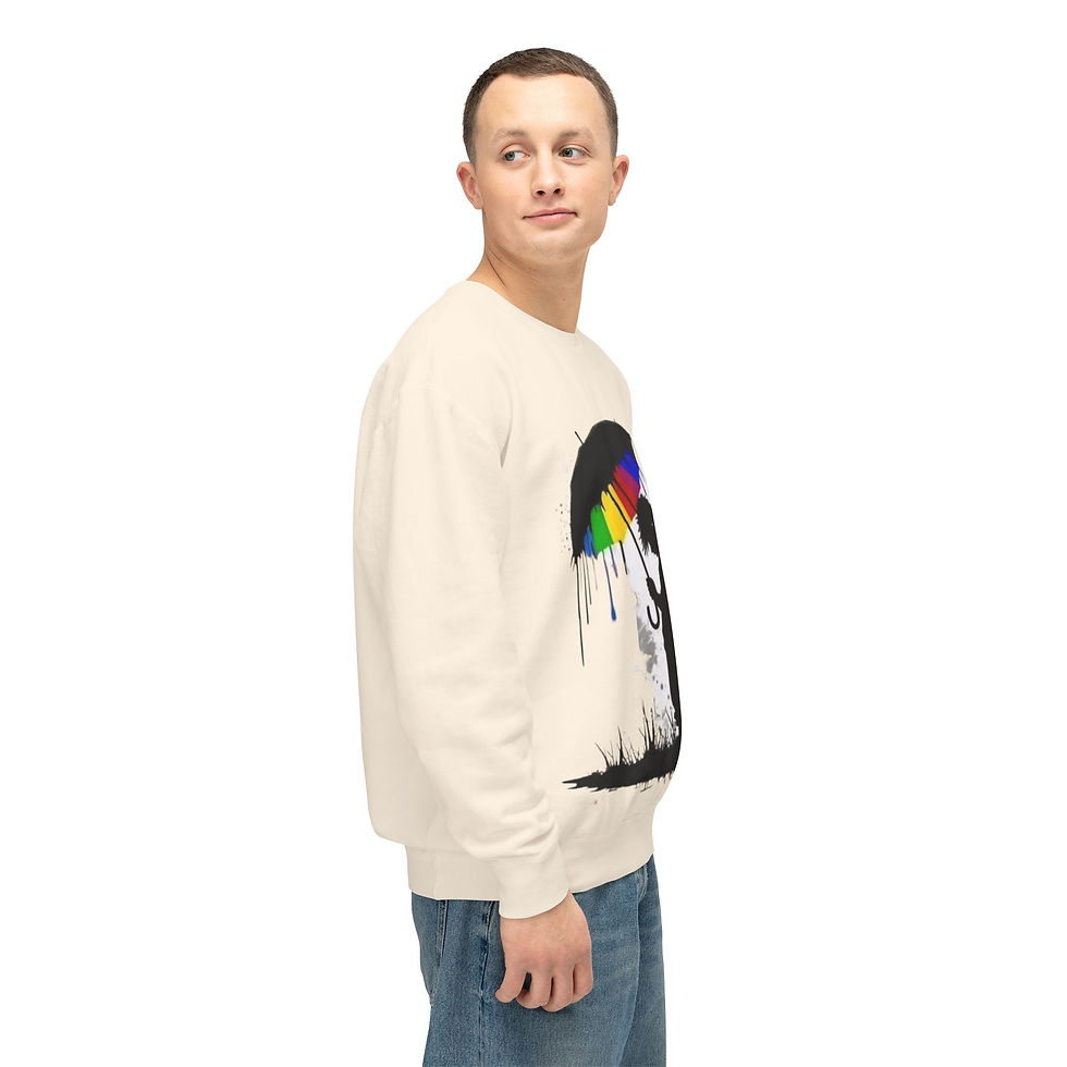 Thumbnail: Artistic Rainbow Umbrella Sweatshirt for All Seasons