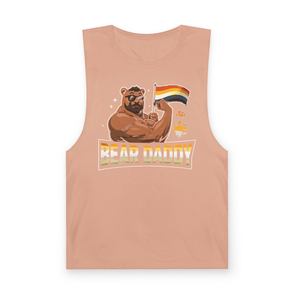 Thumbnail: Bear Daddy Tank Top — Pride Bear Graphic Muscle Tee