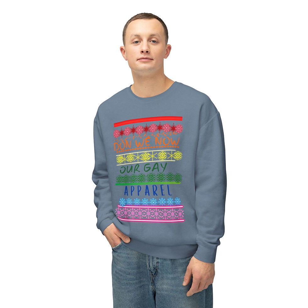 Thumbnail: Don We Now Our Gay Apparel Unisex Lightweight Crewneck