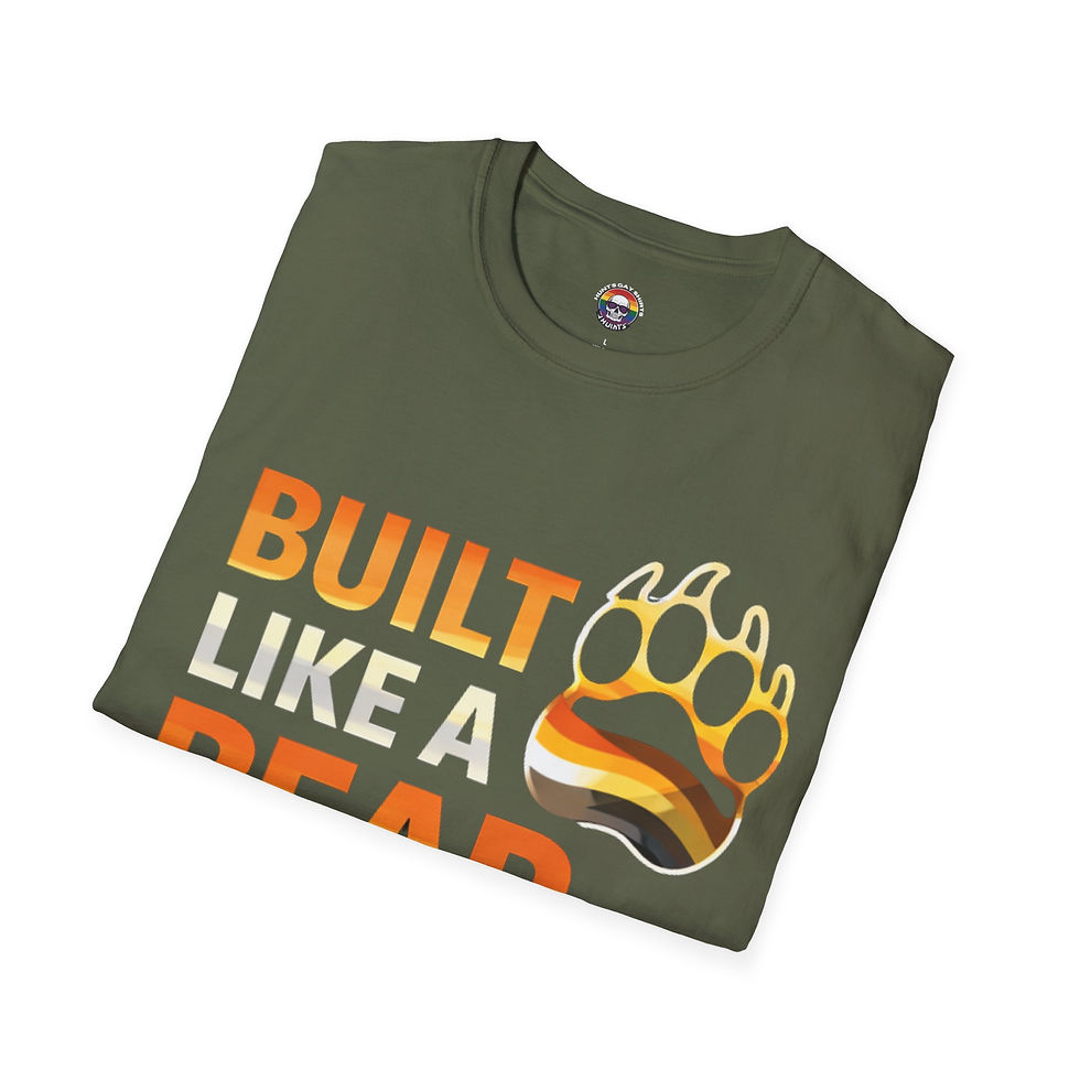 Thumbnail: Built Like a Bear T-Shirt — Retro Bear Paw Graphic Tee