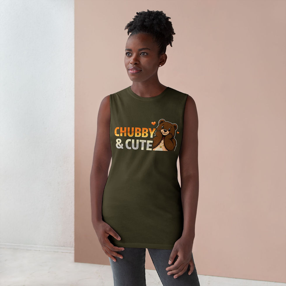 Thumbnail: Chubby & Cute Bear Tank Top — Funny Animal Graphic Muscle Tee