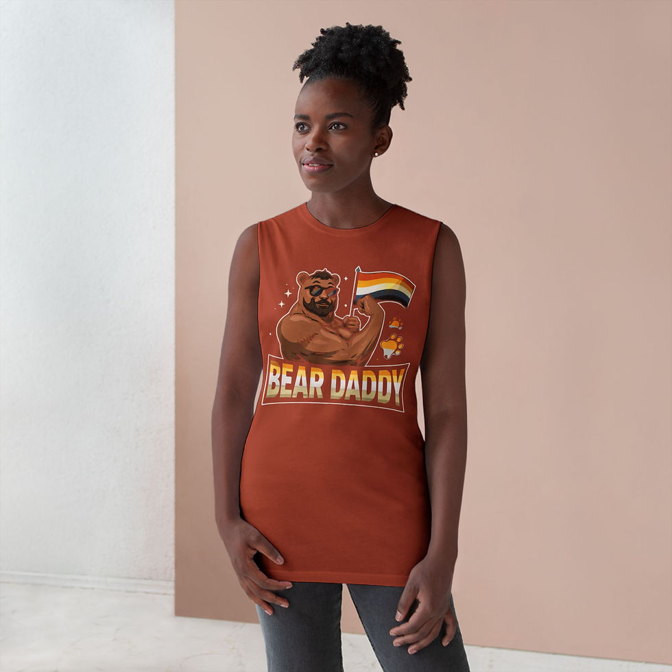 Thumbnail: Bear Daddy Tank Top — Pride Bear Graphic Muscle Tee