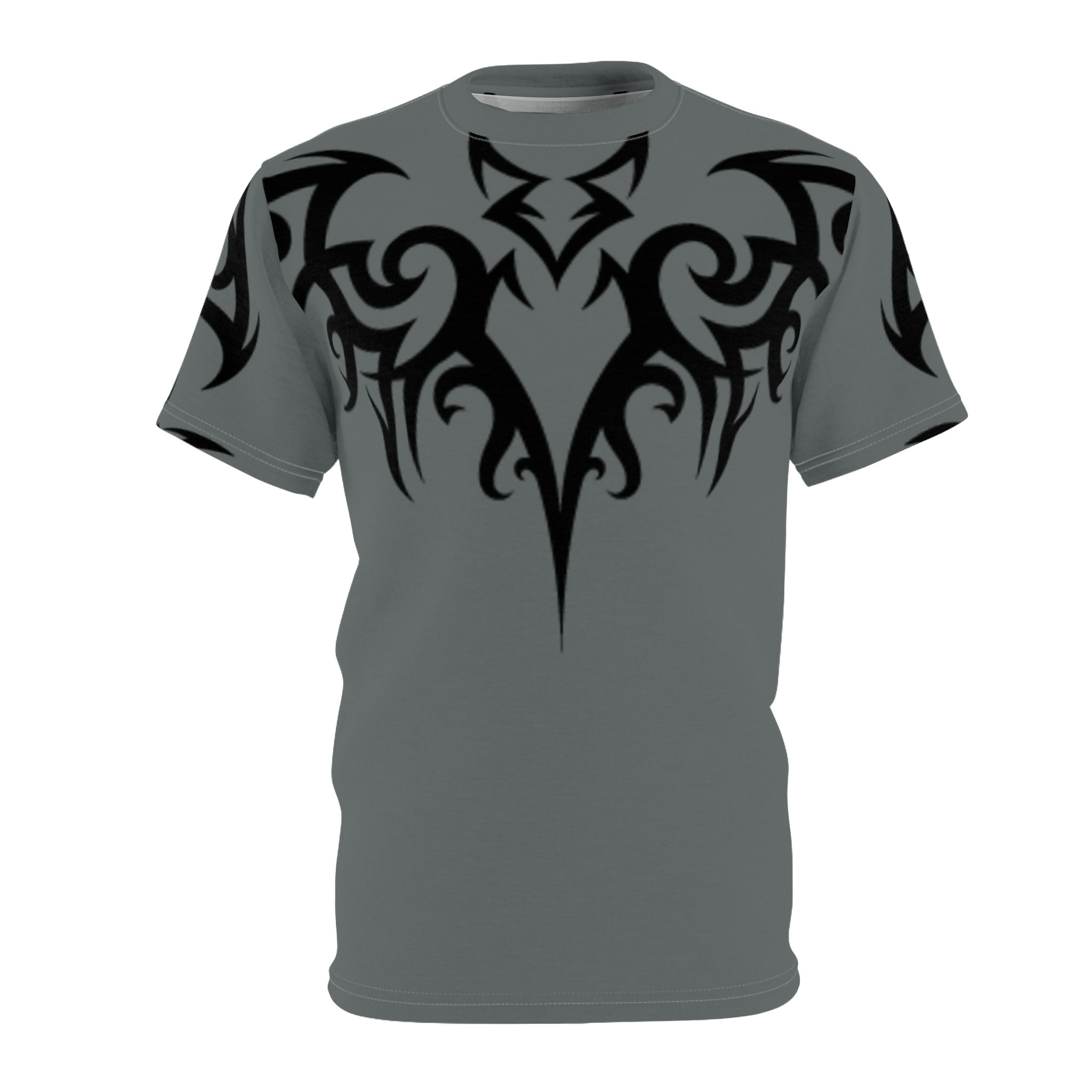 Grey Unisex Tribal Graphic Tee