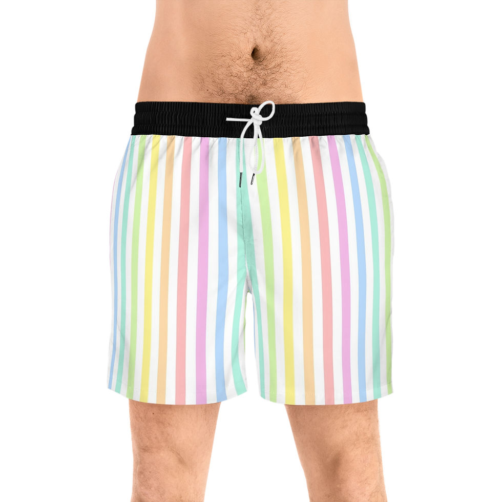 Thumbnail: Pastel Rainbow Stripe Swim Shorts 
