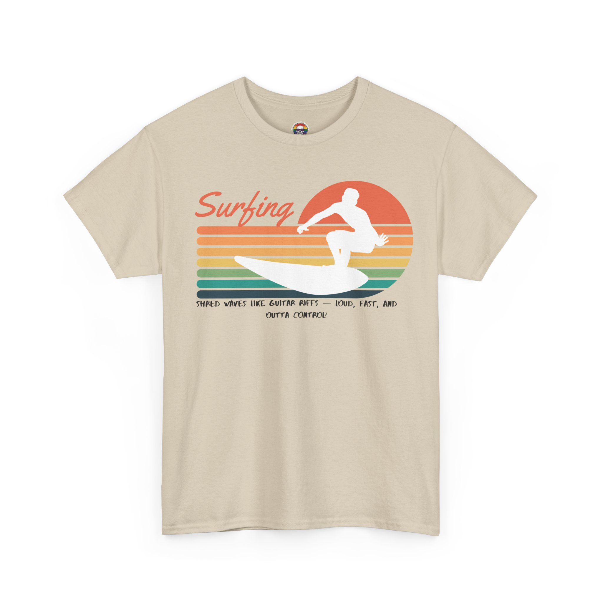Retro Surfing Unisex Heavy Cotton Tee