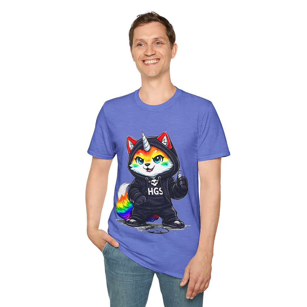 Thumbnail: Rainbow Fox Unicorn Tee — Cute HGS Hoodie Character T-Shirt