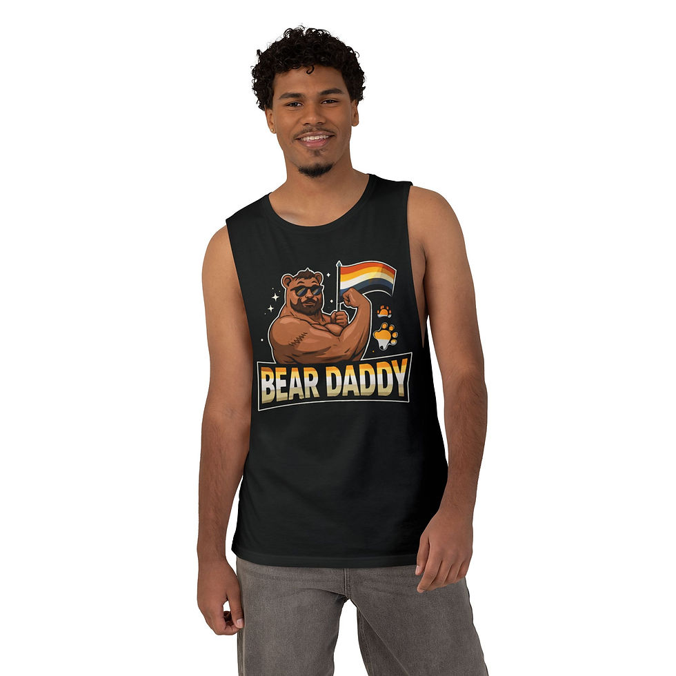 Thumbnail: Bear Daddy Tank Top — Pride Bear Graphic Muscle Tee
