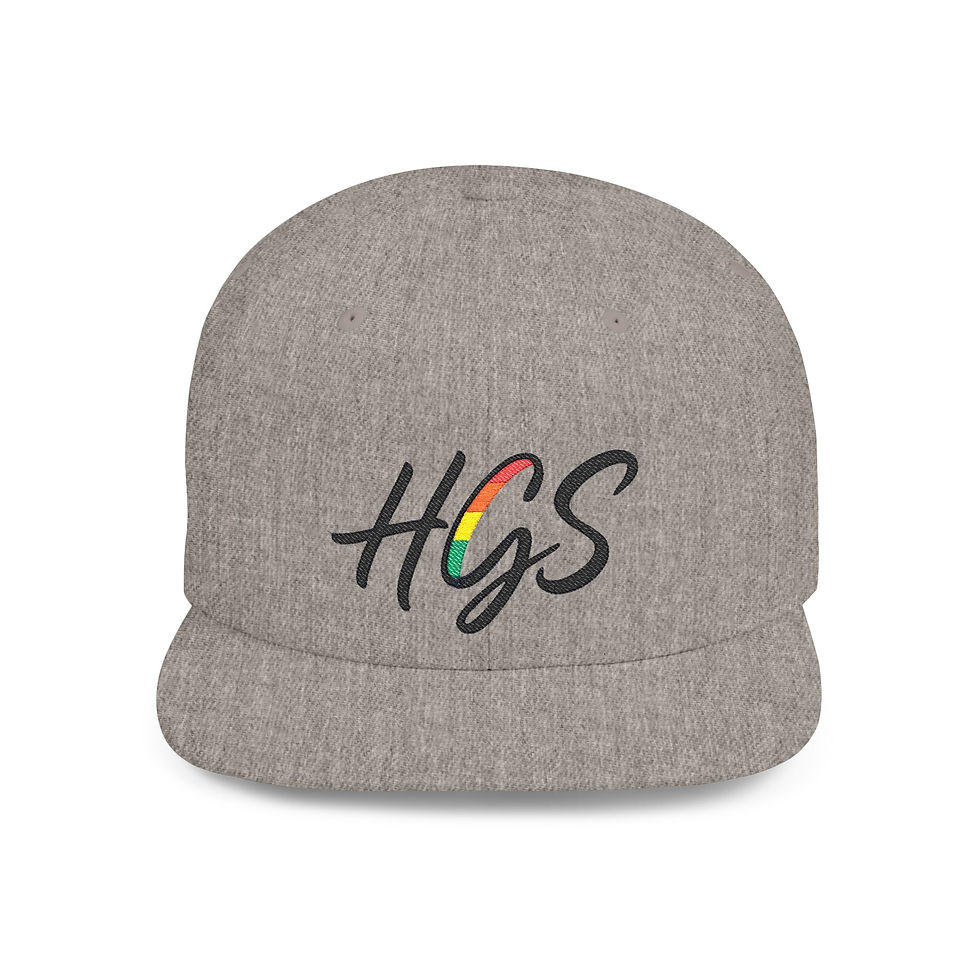 Thumbnail: HGS Flat Bill Snapback Hat, Stylish Cap for Men & Women