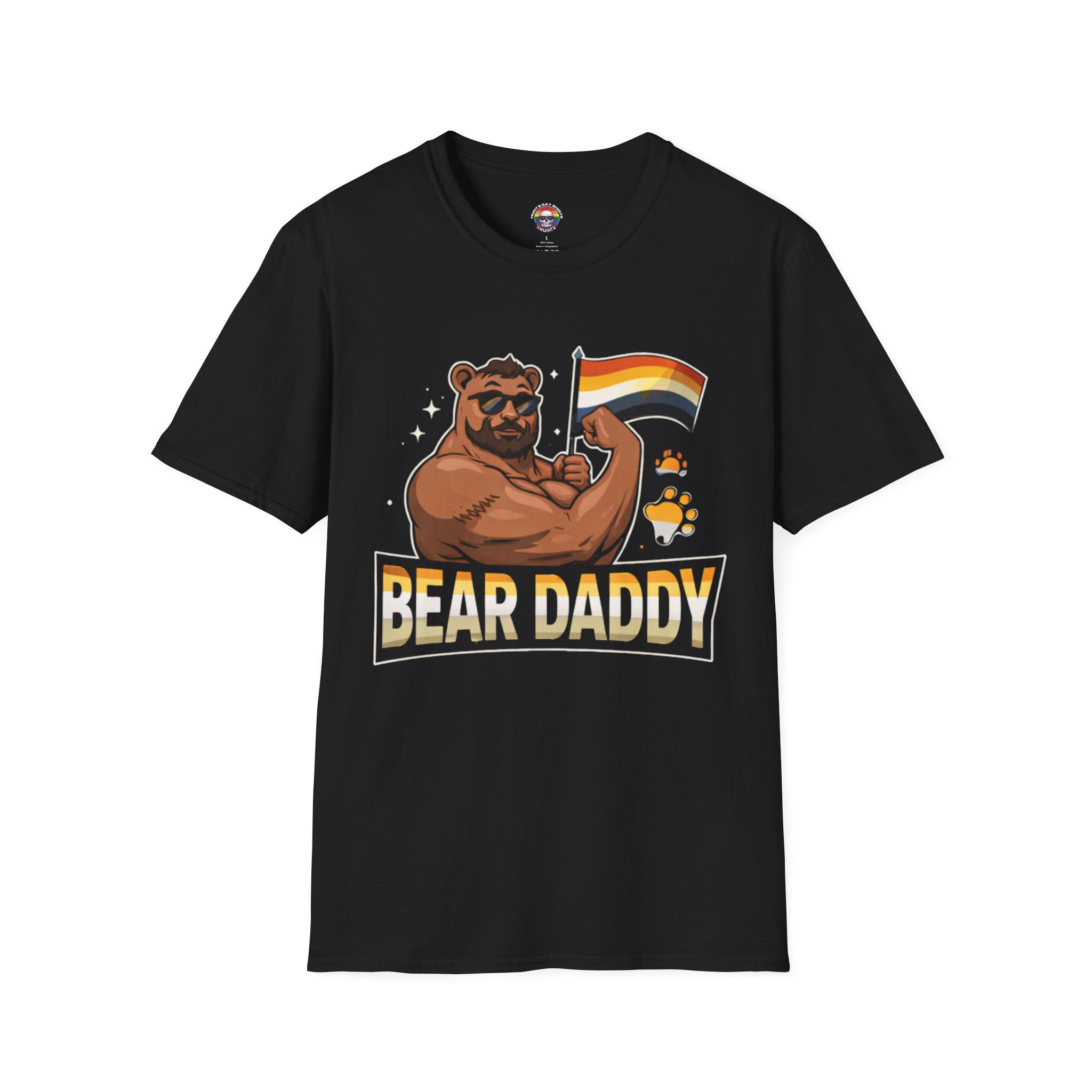Bear Daddy T-Shirt — Retro Pride Bear Flag Graphic Tee