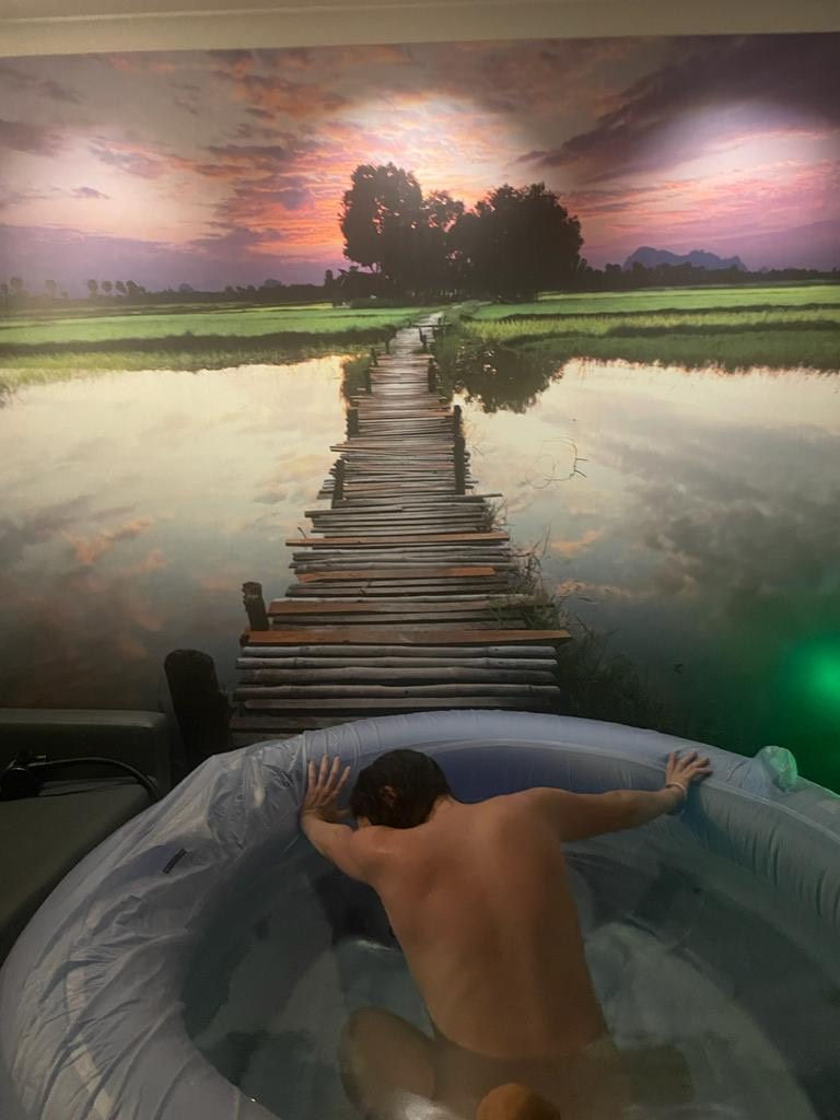 Homebirth pool setup by a mobile midwife