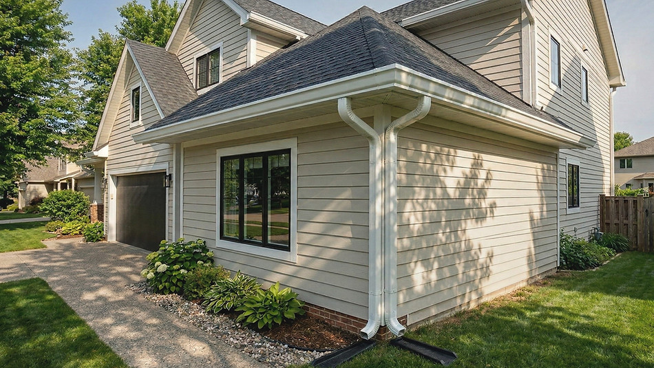 House that has seamless eavestrough installed