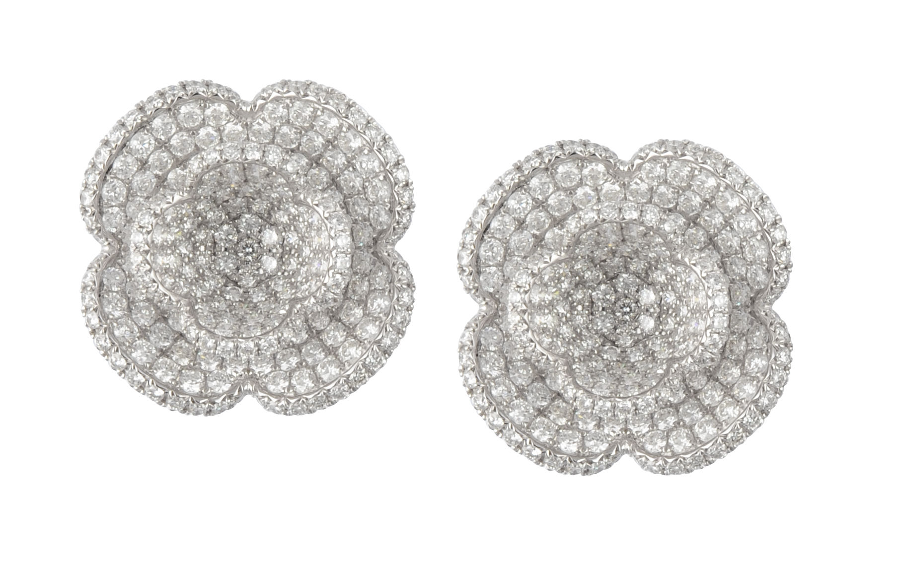 18K White Gold, Emerald and Diamond Gemstone Classics Earrings