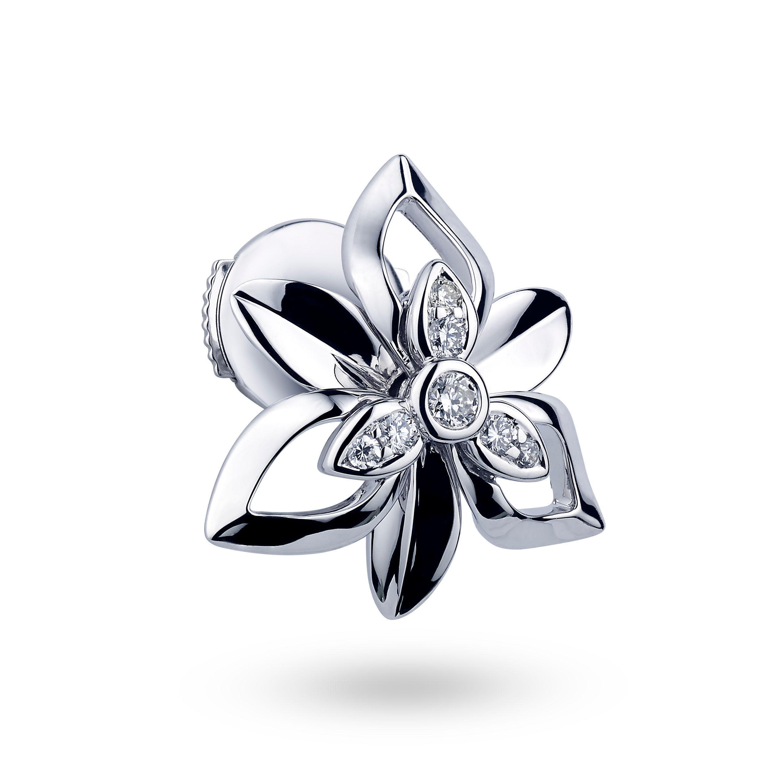 18K White Gold, Ruby and Diamond Source de Vie Ladies Ring