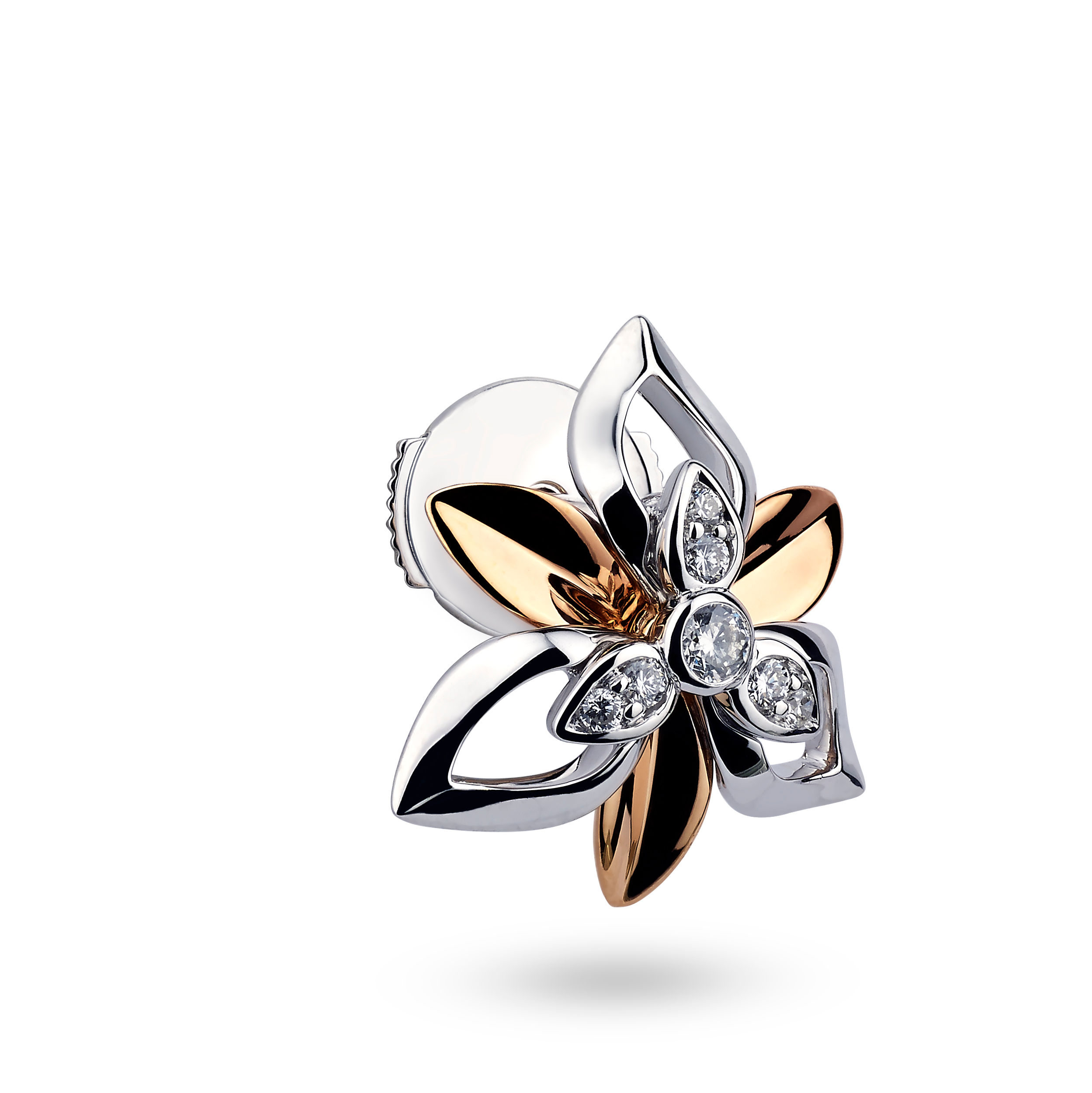 18K White Gold and Diamond Source de Vie Earrings