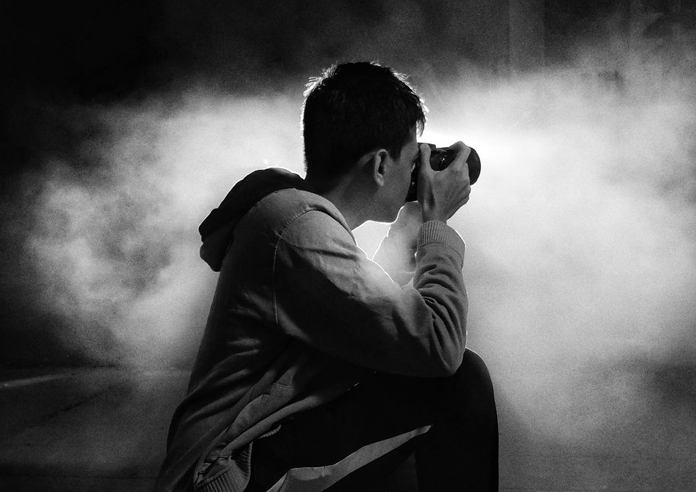 filmmaker in smoke